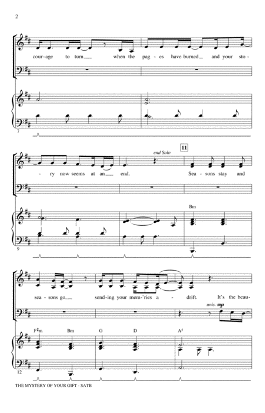 The Mystery Of Your Gift The Mystery Of Your Gift 4-Part scores gallery preview page 2