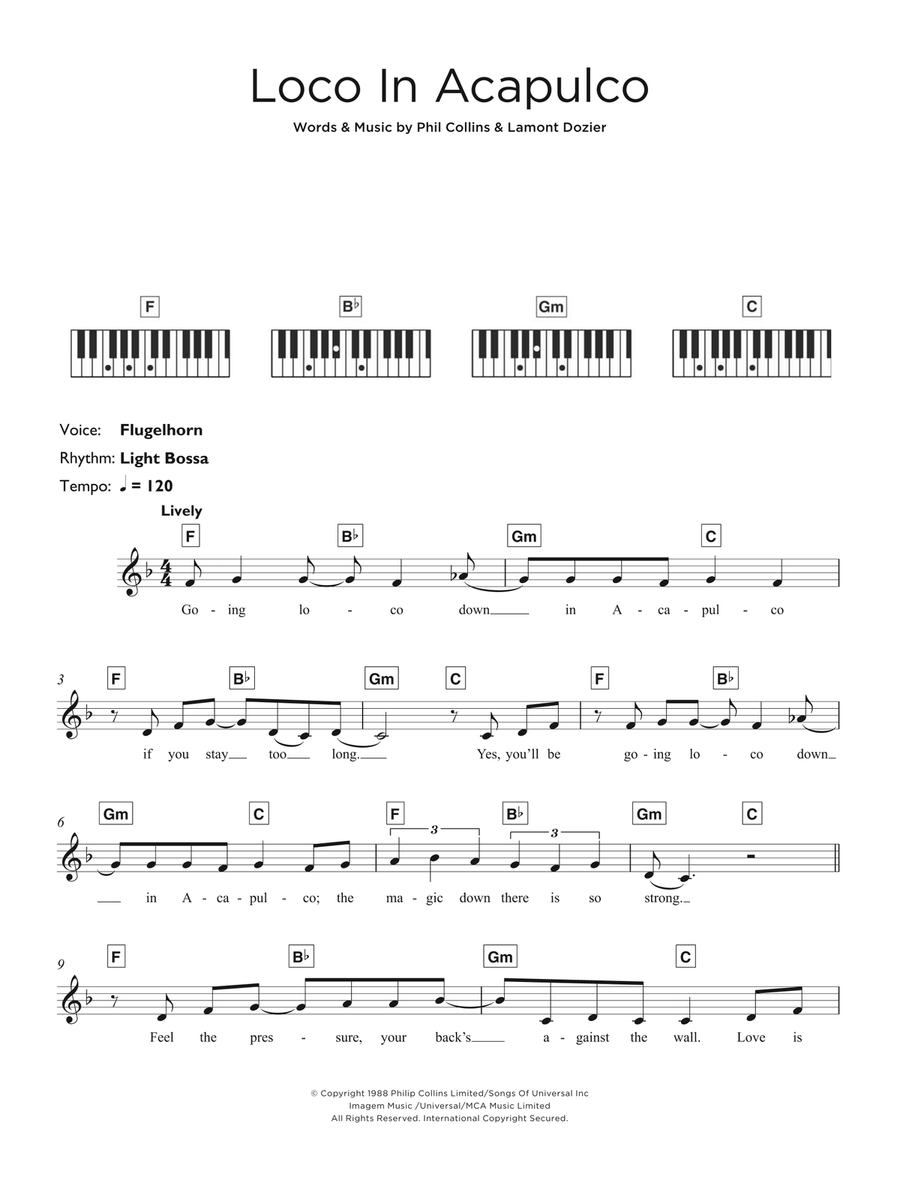 Loco In Acapulco Piano scores gallery preview page 1
