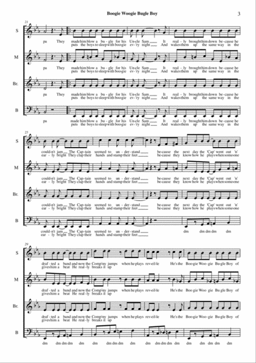 Boogie Woogie Bugle Boy SAT scores gallery preview page 3