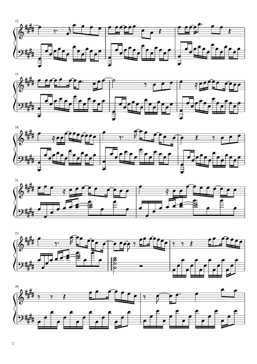 We Don't Talk Anymore Piano Solo scores gallery preview page 2