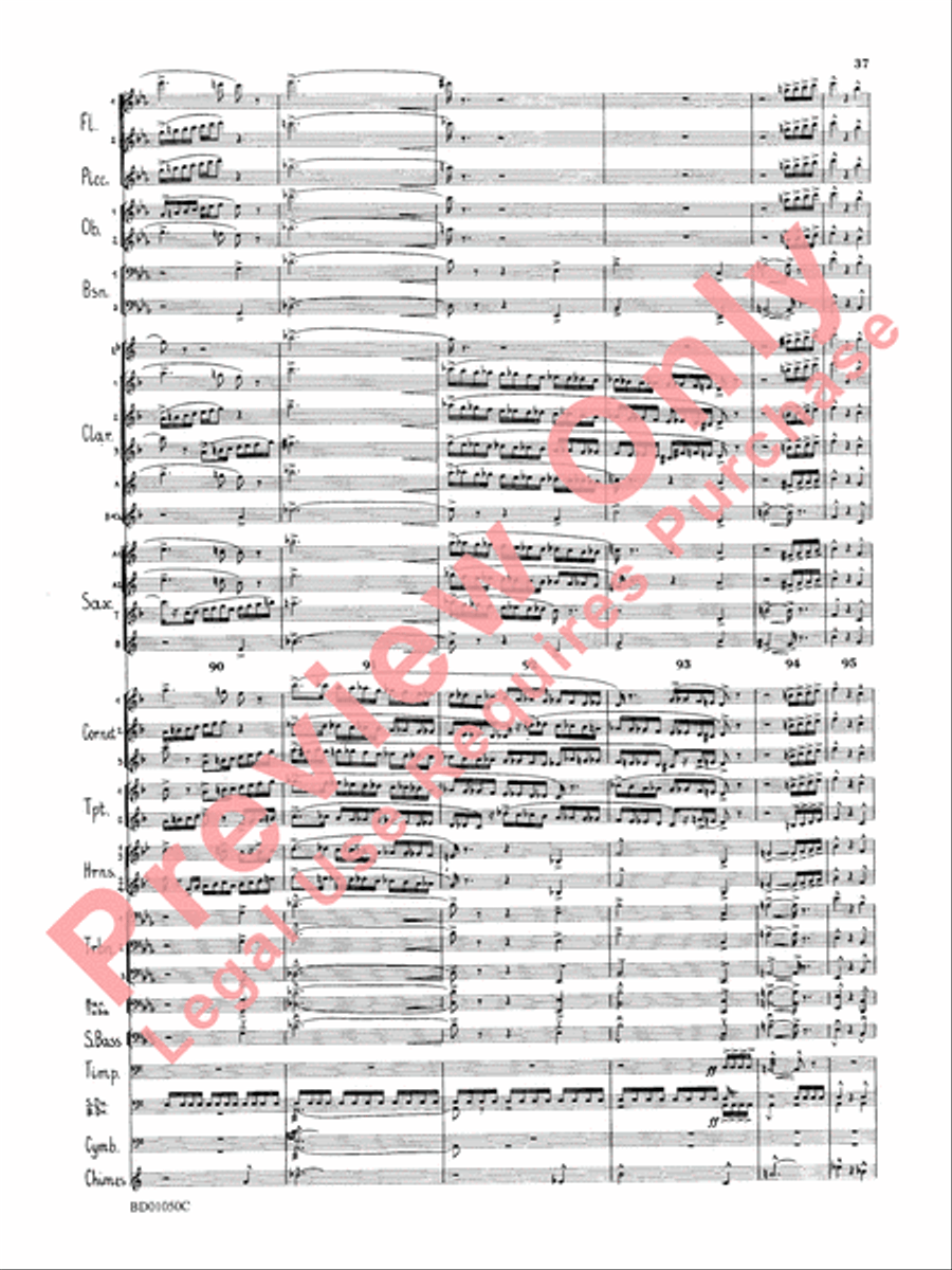 Trittico Concert Band scores gallery preview page 40