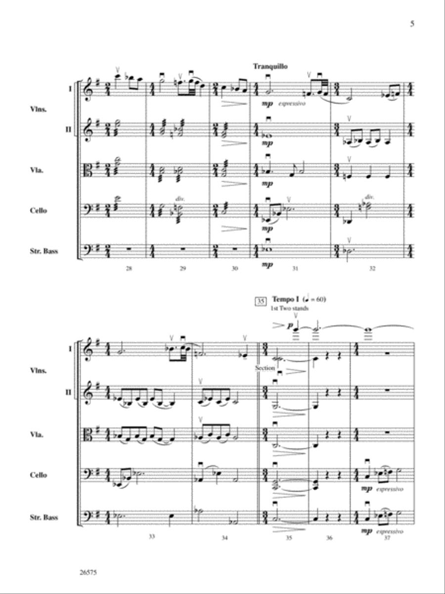 Of Glorious Plumage: Score String Orchestra scores gallery preview page 5