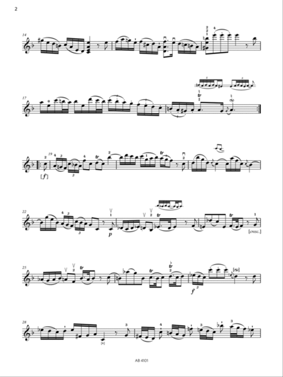 Allemande (Grade 7, A1, from the ABRSM Violin Syllabus from 2024) Violin Solo scores gallery preview page 2