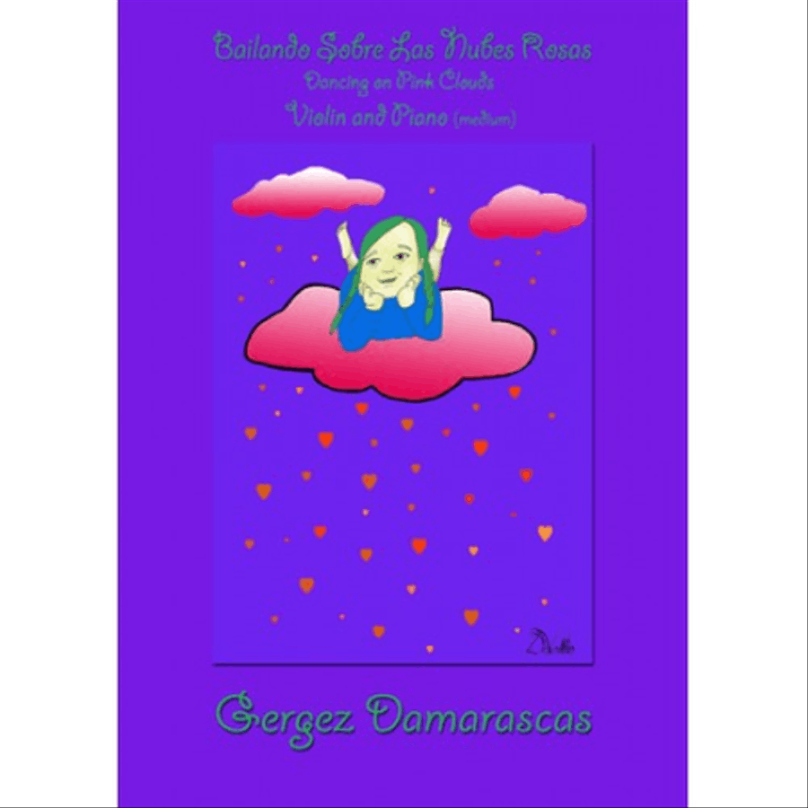 Bailando en las nubes rosas / Dancing on pink clouds for violin Violin Solo scores gallery preview page 1