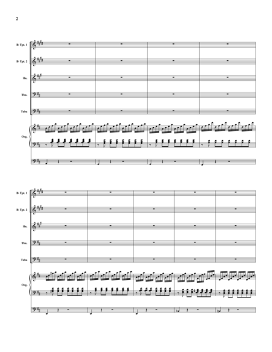 Zadok the Priest Organ scores gallery preview page 2