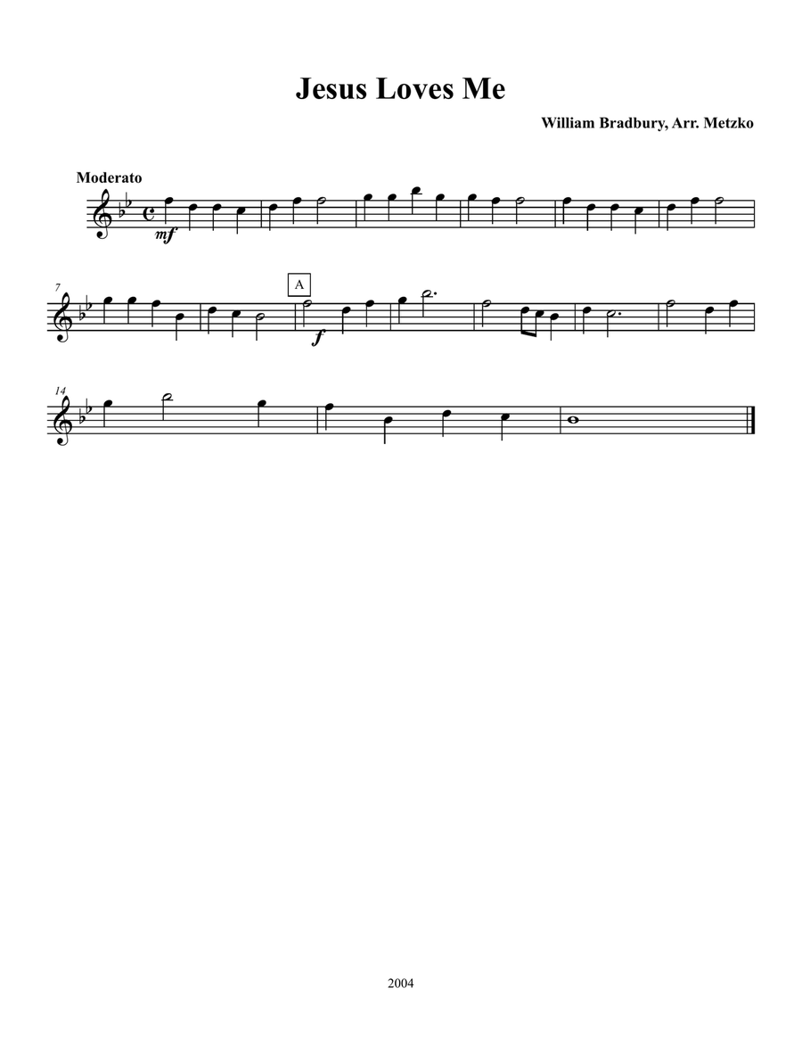 Jesus Loves Me for Concert Band Jesus Loves Me for Concert Band Concert Band scores gallery preview page 4