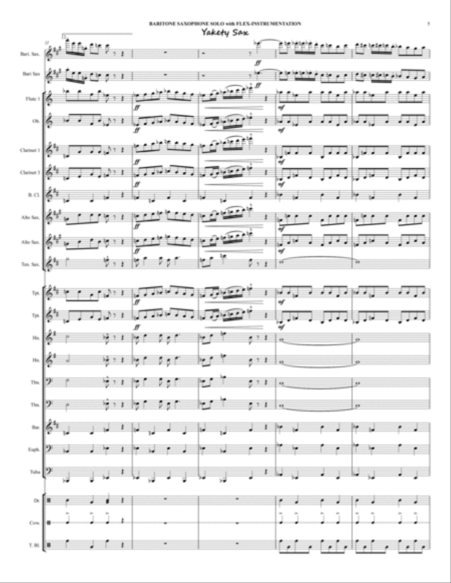 Yakety Sax Yakety Sax Concert Band scores gallery preview page 5