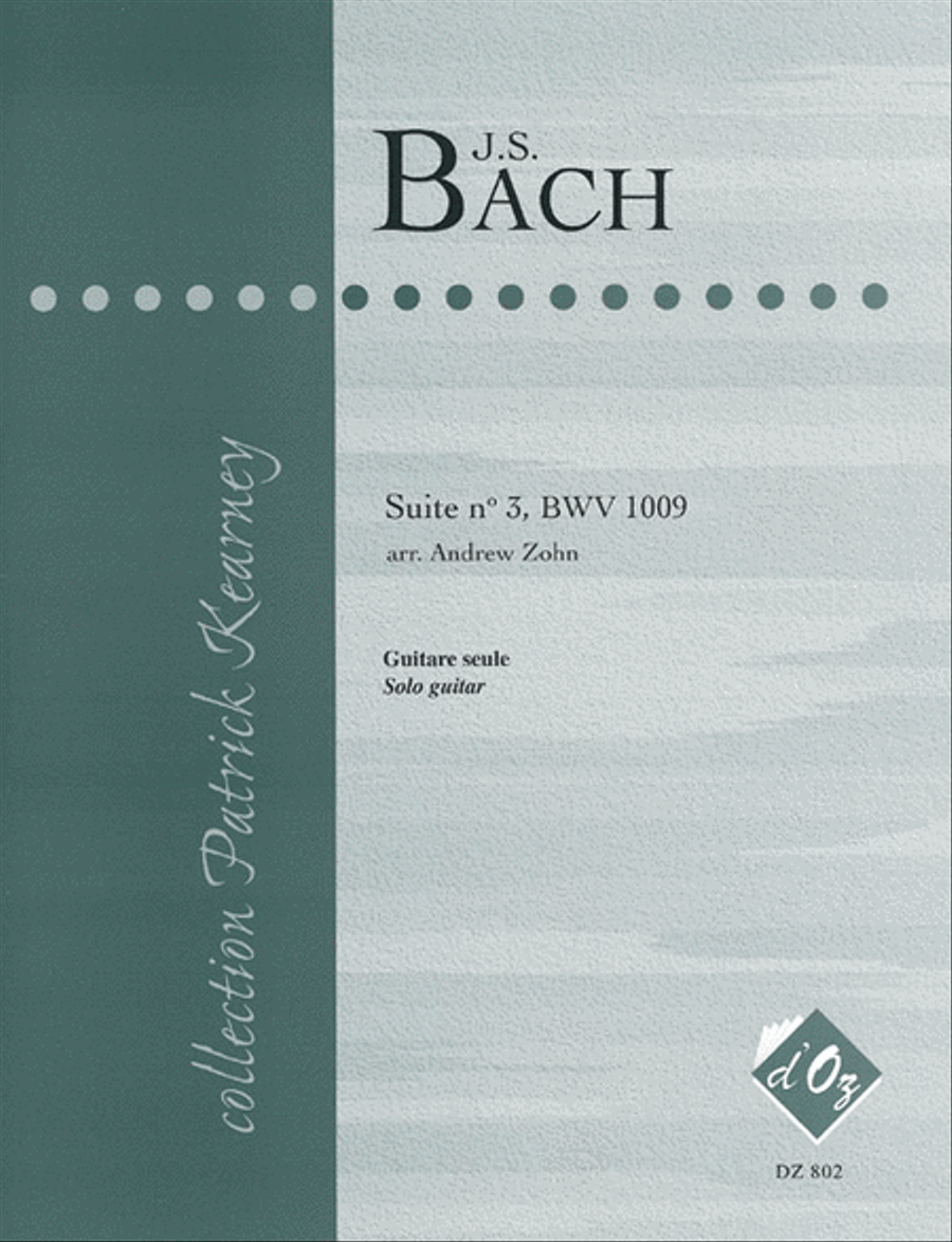 Suite no 3, BWV 1009 Classical Guitar scores gallery preview page 1