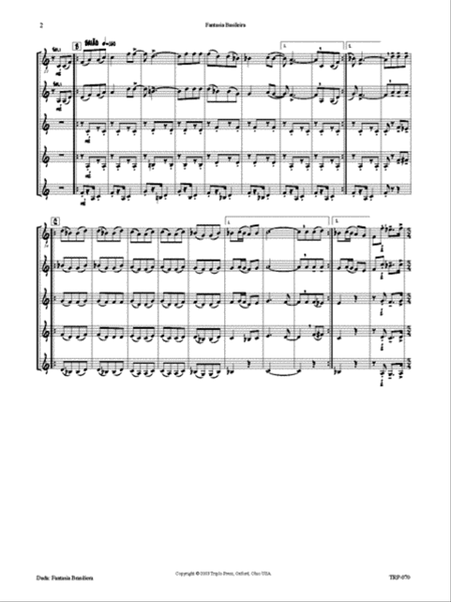 Fantasia Brasileira Small Ensemble scores gallery preview page 3