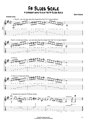Book cover for F# Blues Scale (4 Ways to Play)