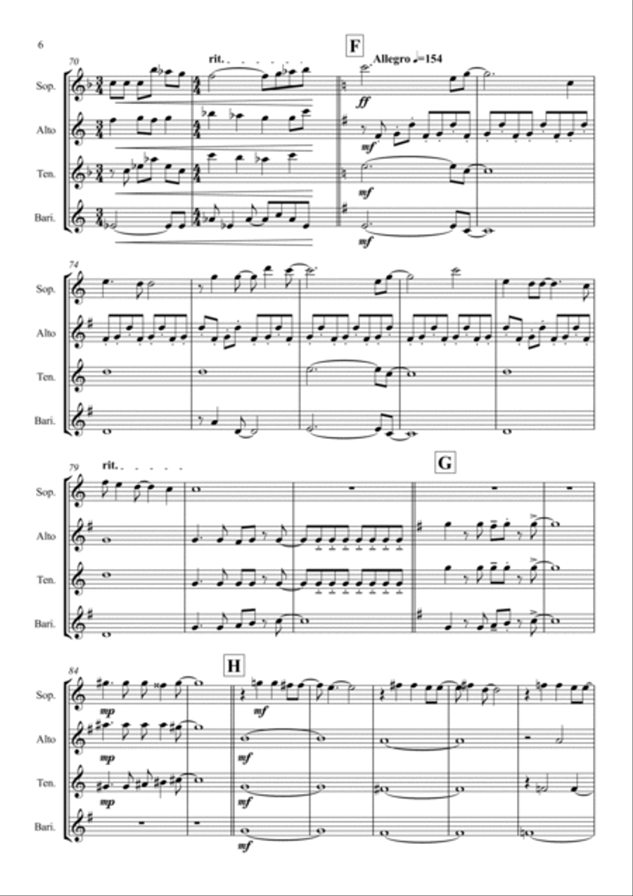 Defying Gravity Woodwind Ensemble scores gallery preview page 6