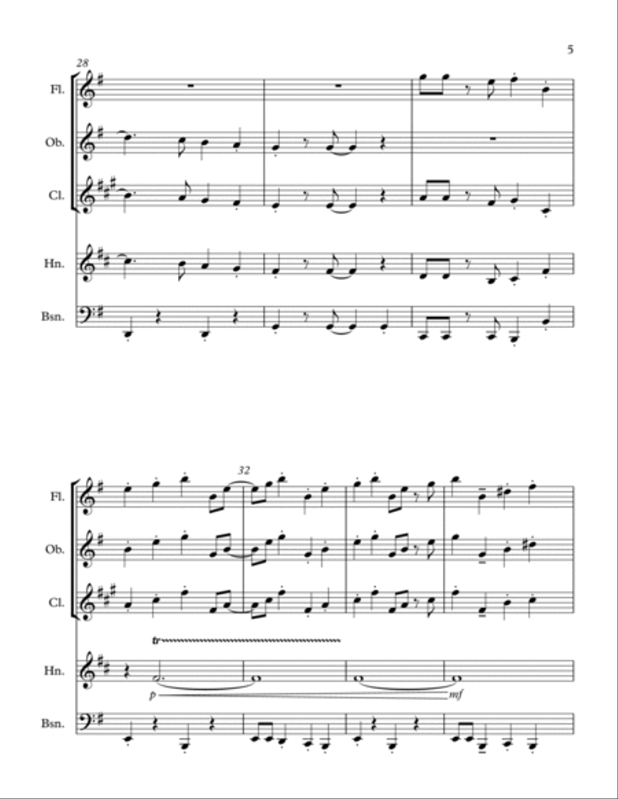 Puttin' On The Ritz Puttin' On The Ritz Woodwind Quintet scores gallery preview page 5