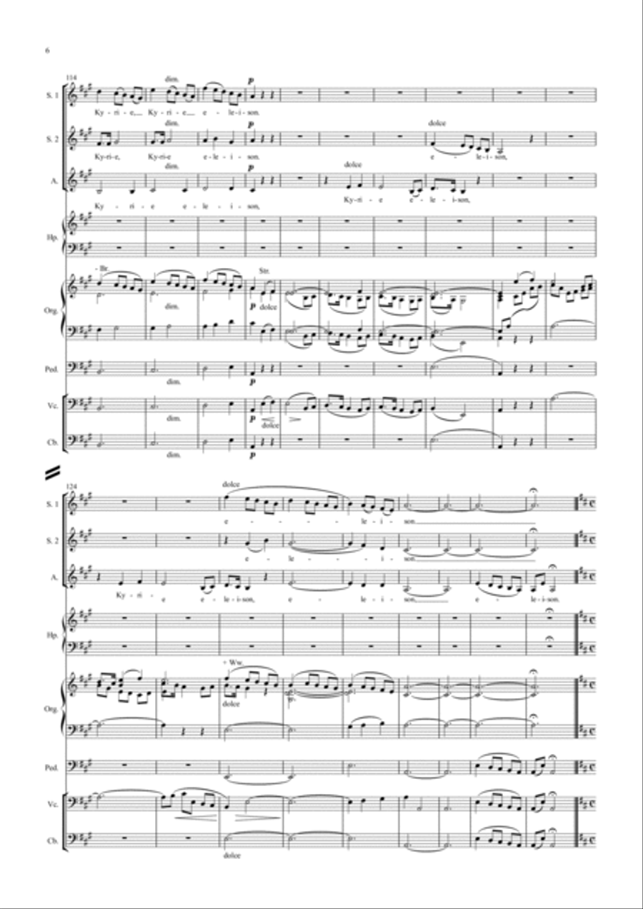 Messe á Trois Voix in A SSA scores gallery preview page 6