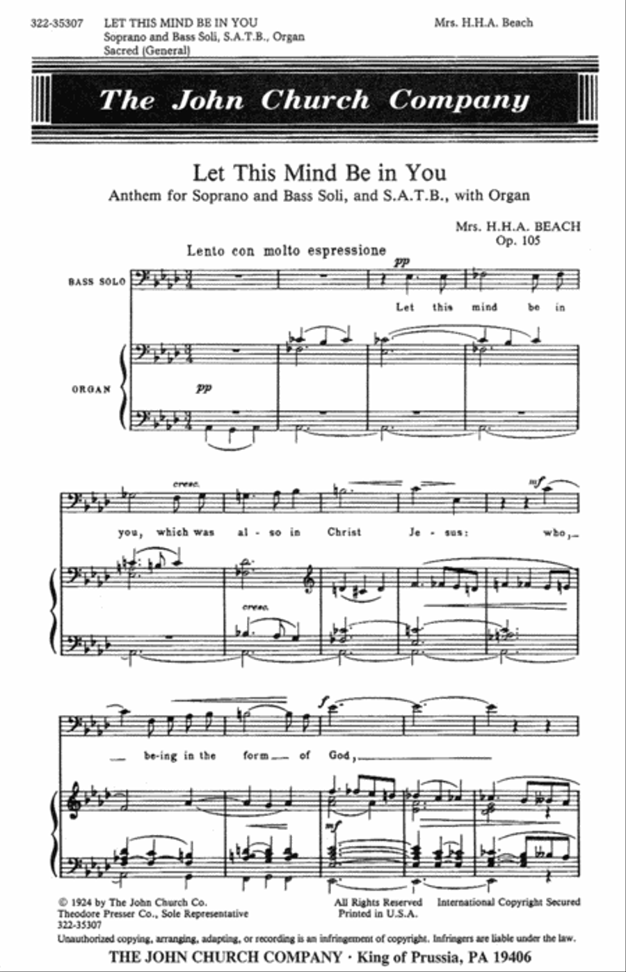 Let This Mind Be in You Let This Mind Be in You 4-Part scores gallery preview page 1
