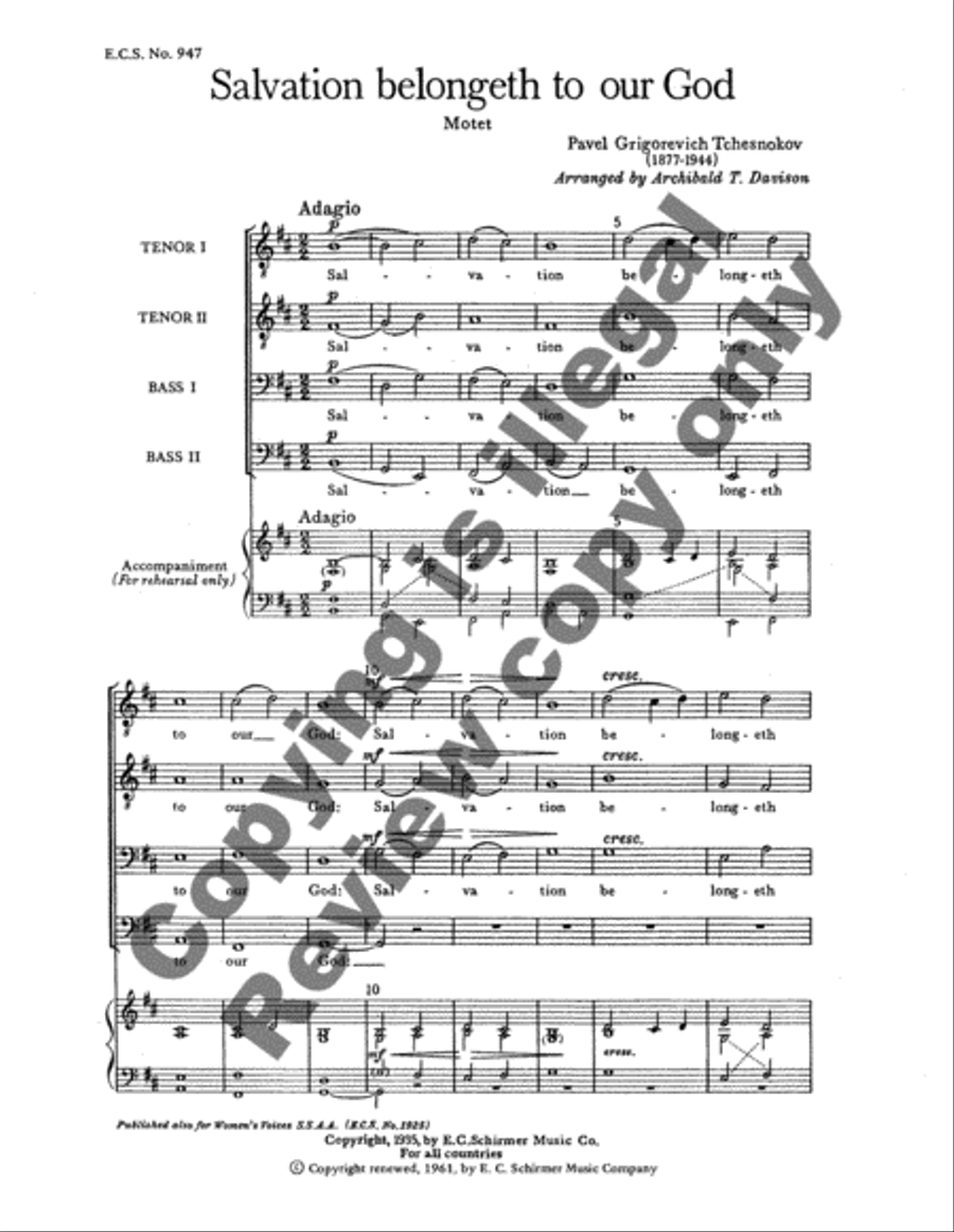 Salvation Belongeth to Our God TTBB scores gallery preview page 3