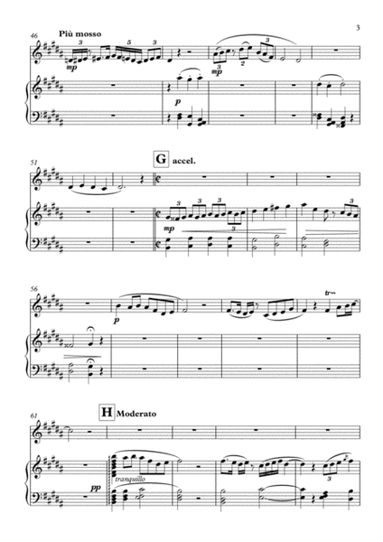 Three Flute Studies, 3rd Study, For Solo Flute & Piano image number null