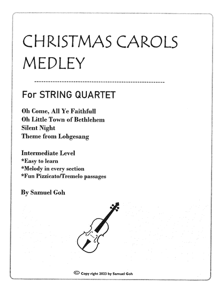 Christmas Carols Medley for String Quartet image number null