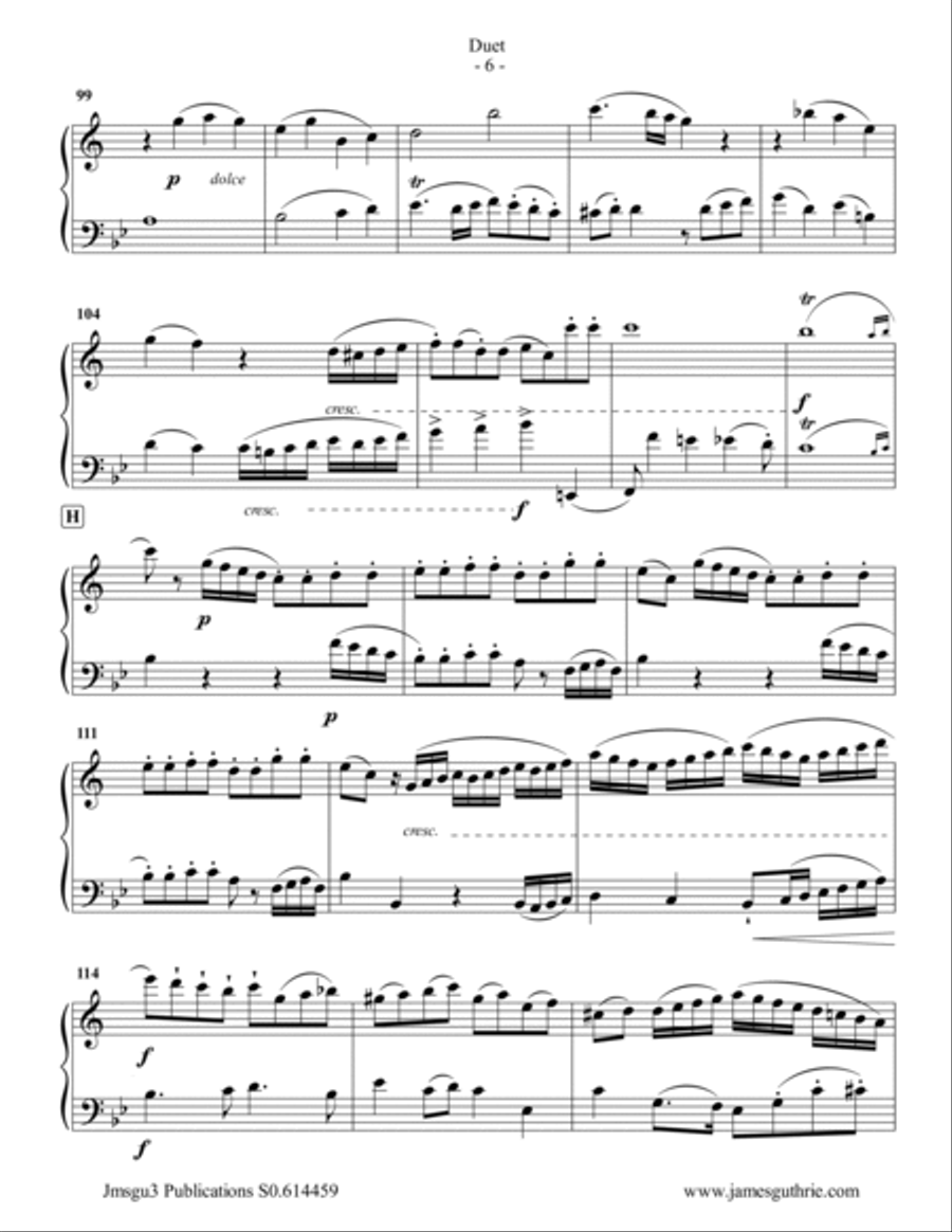 Beethoven: Duet WoO 27 No. 3 for Tenor Sax & Bassoon Woodwind Duet scores gallery preview page 6