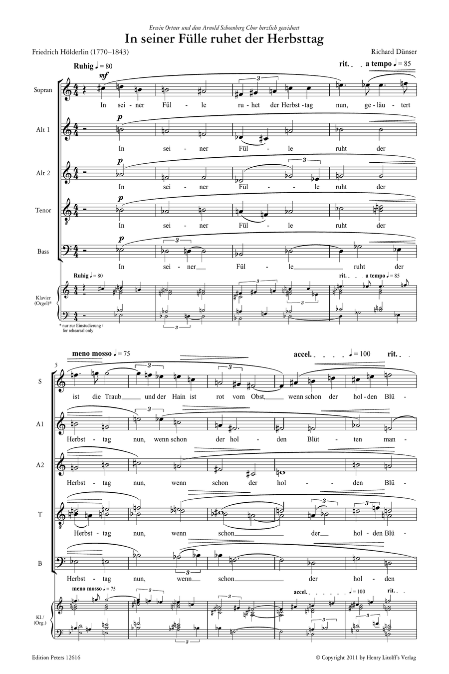 In seiner Fülle ruhet der Herbsttag Divisi scores gallery preview page 2