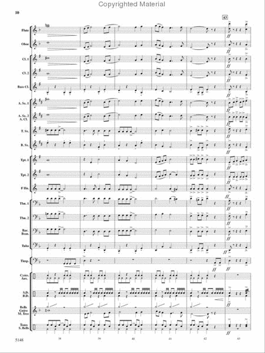 Fire Dance Fire Dance Concert Band scores gallery preview page 9