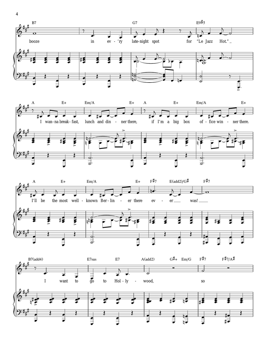 I Want To Go To Hollywood (from Grand Hotel: The Musical) Piano, Vocal scores gallery preview page 4
