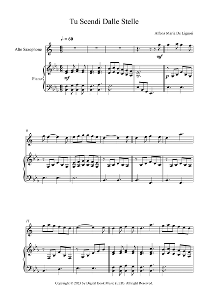 Tu Scendi Dalle Stelle - Alfons Maria De Liguori (Alto Sax + Piano) image number null