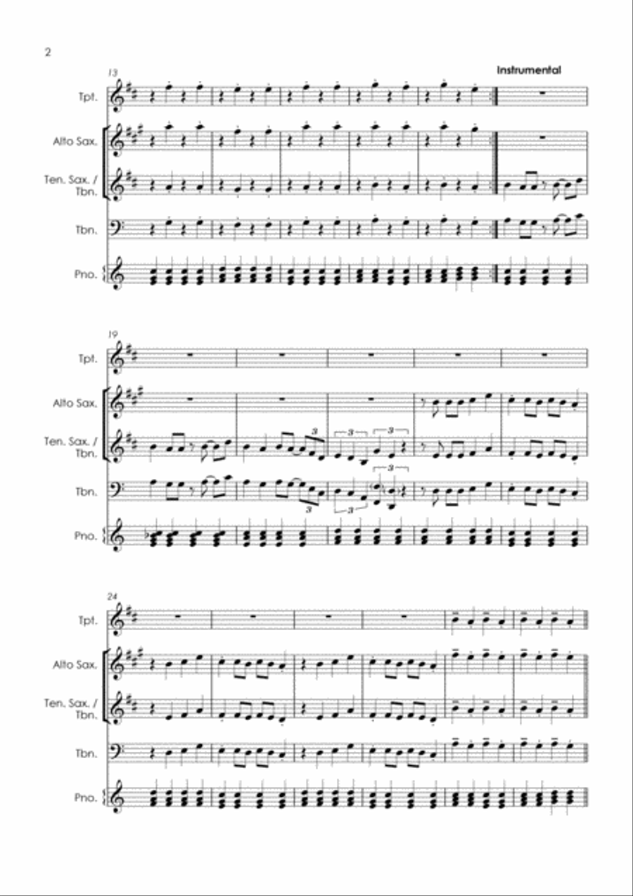 Baby Love Baby Love Tenor Saxophone scores gallery preview page 4