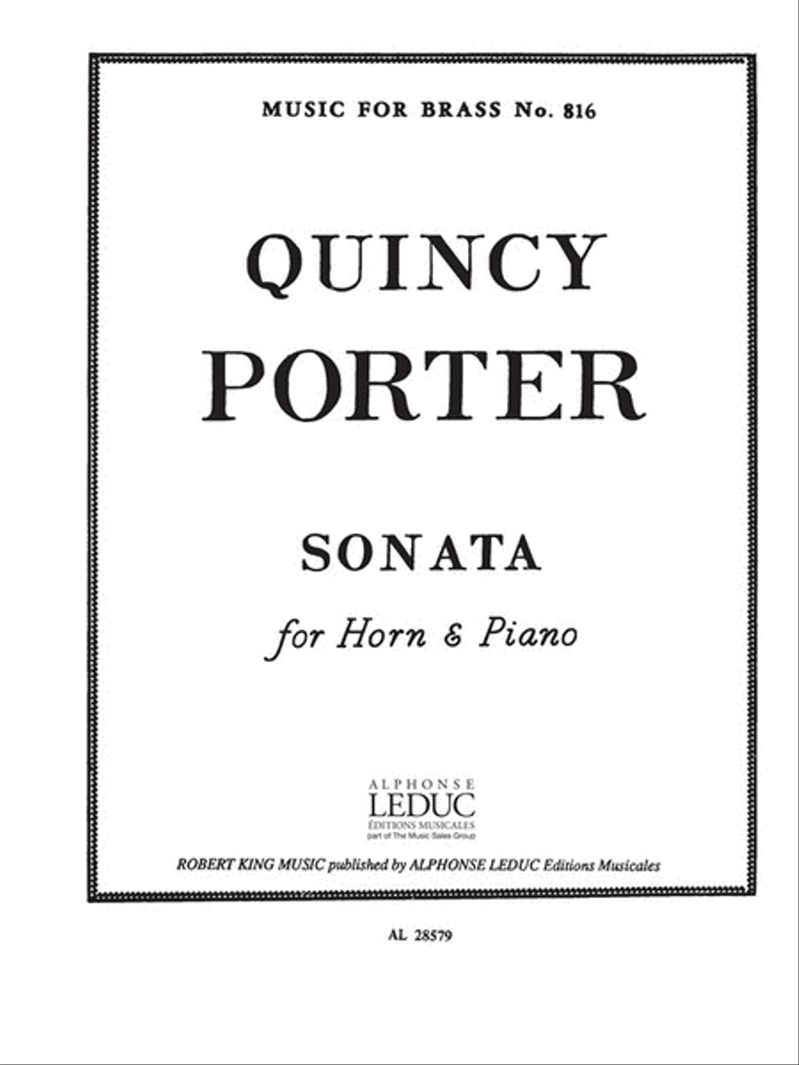Sonata (horn & Piano) Horn scores gallery preview page 1