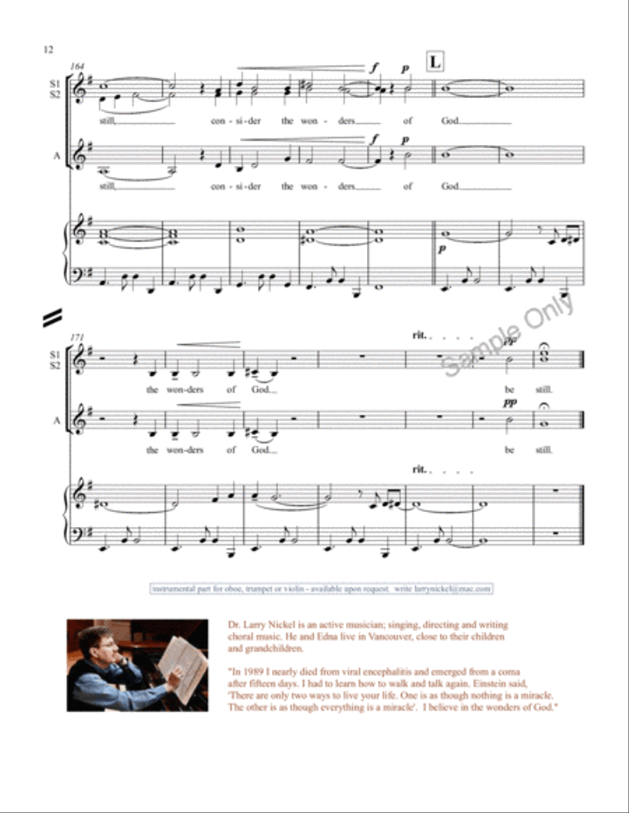 Be Still And Consider Be Still And Consider SSA scores gallery preview page 12