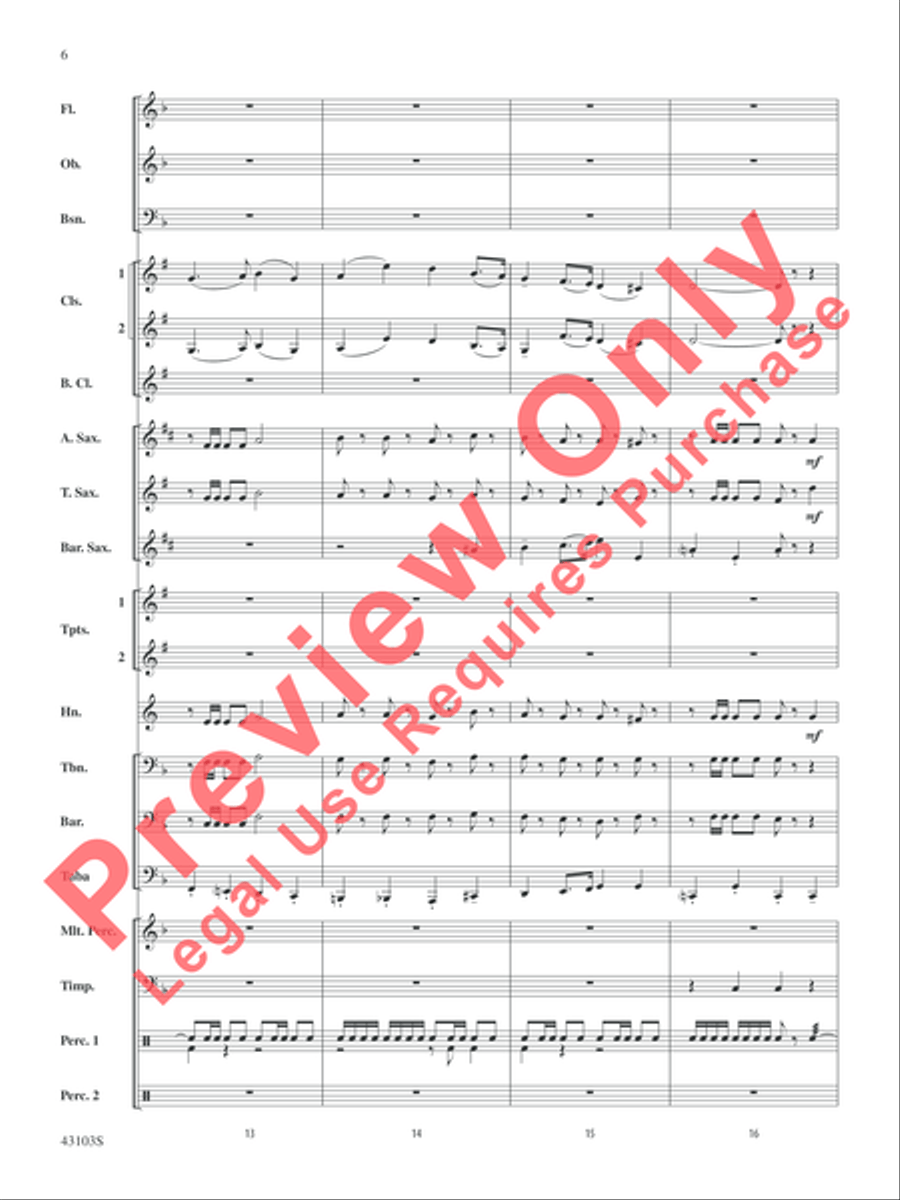 The Silver Quill Concert Band scores gallery preview page 6