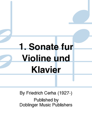 1. Sonate fur Violine und Klavier
