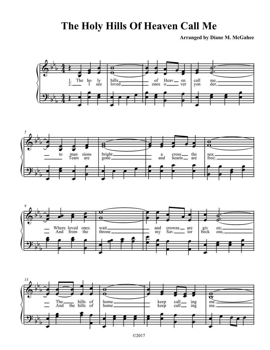 The Holy Hills Of Heaven Call Me Small Ensemble scores gallery preview page 1