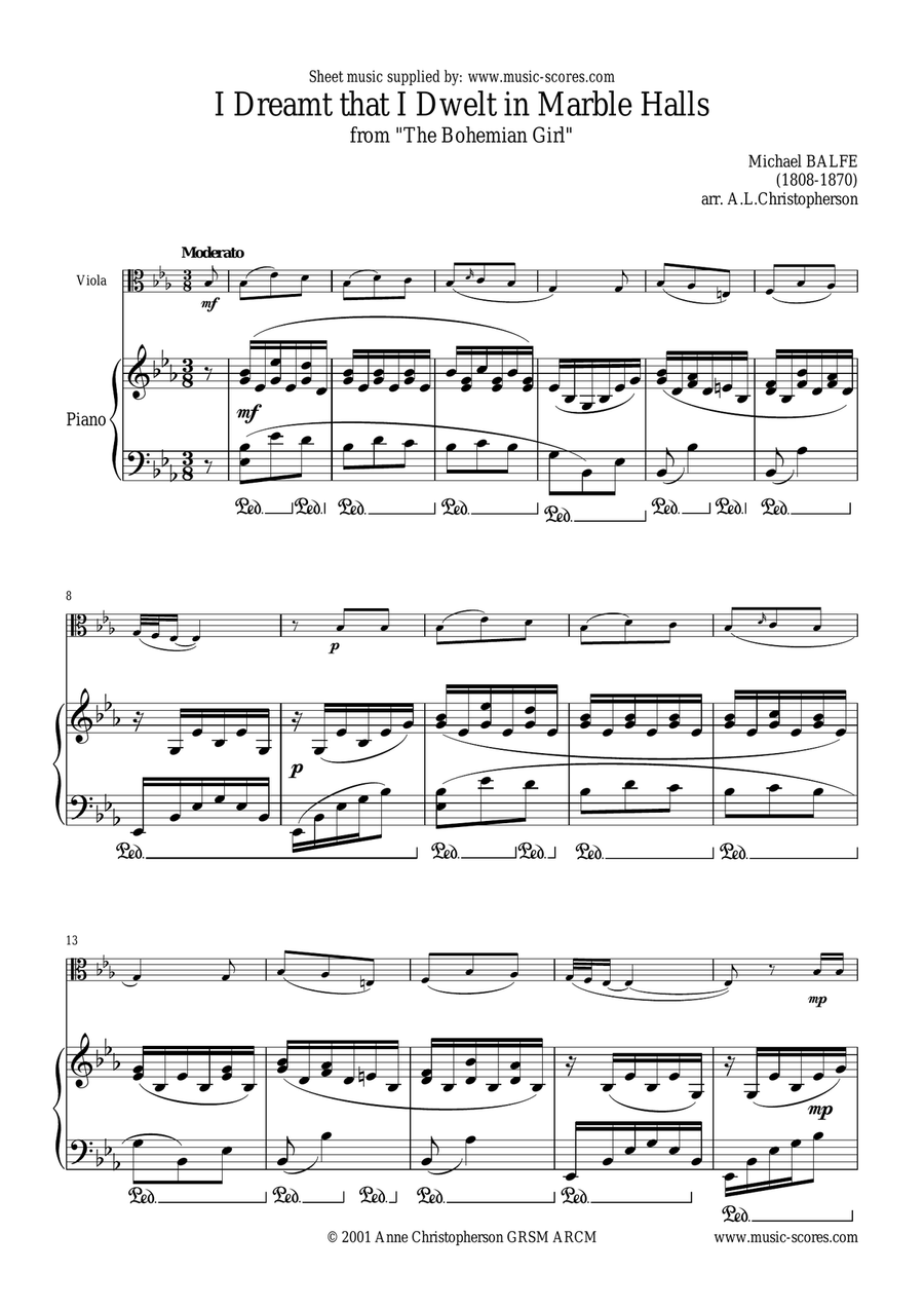 Marble Halls, from 