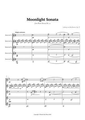Moonlight Sonata by Beethoven for French Horn Quintet