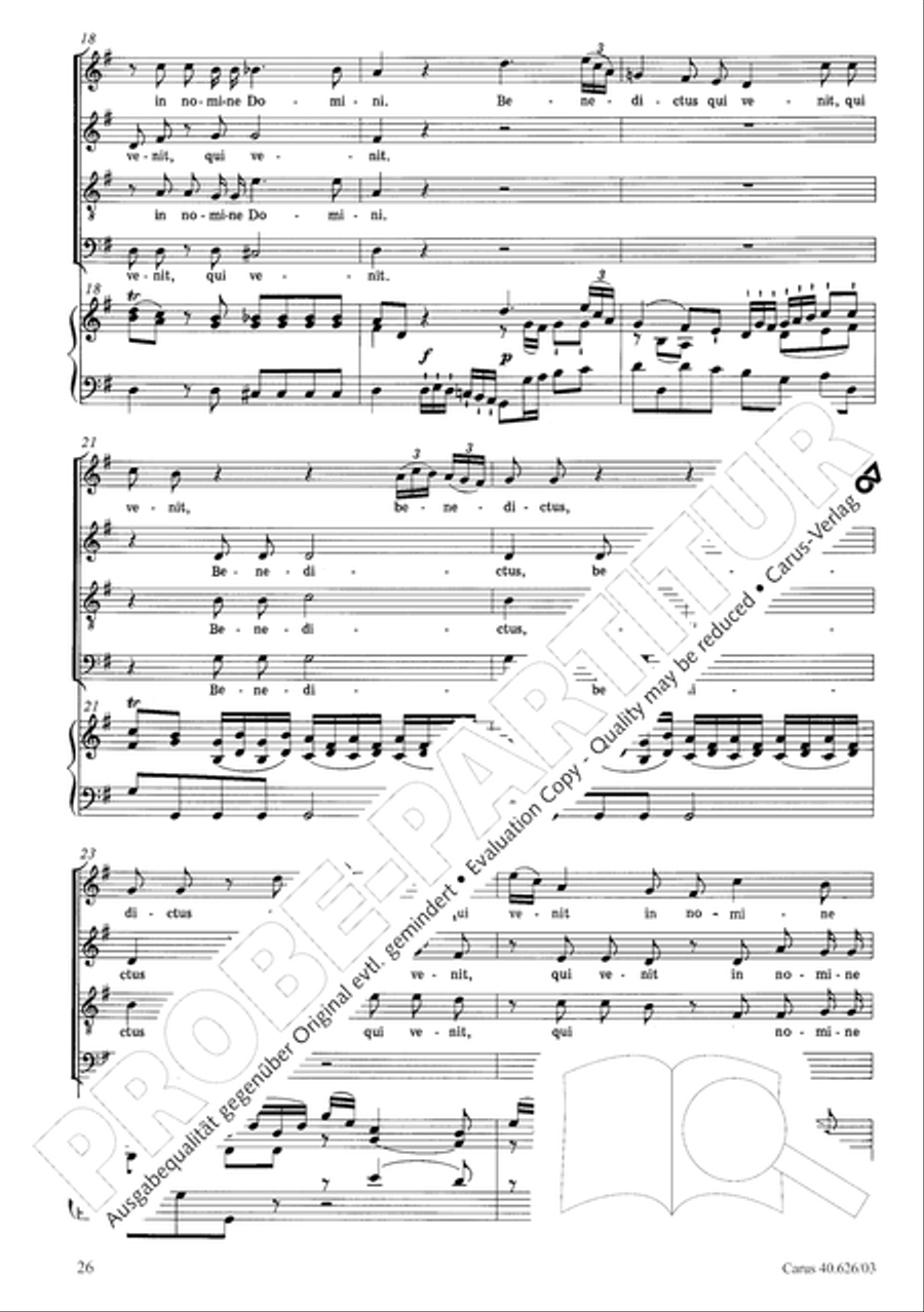 Mass in C Major 4-Part scores gallery preview page 33
