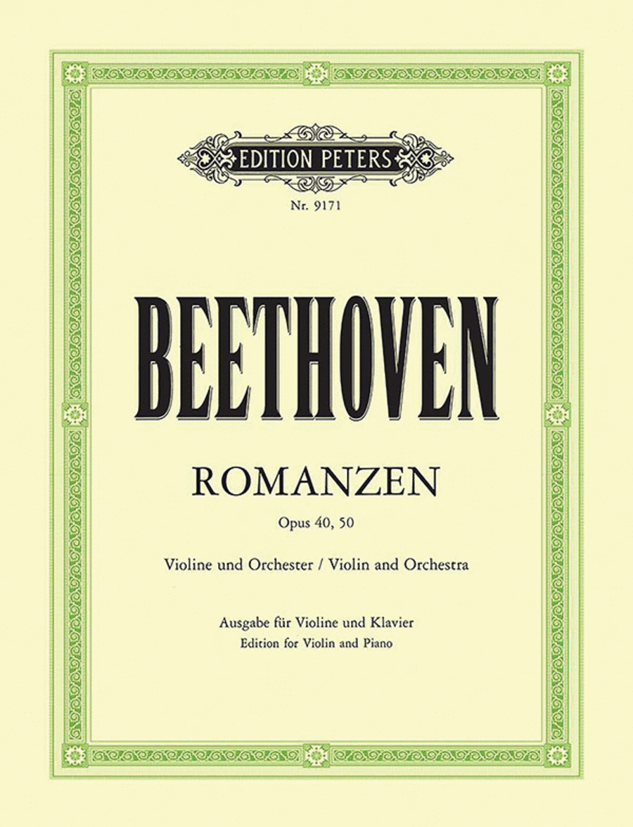 Romances for Violin and Orchestra (Edition for Violin and Piano) Violin Solo scores gallery preview page 1