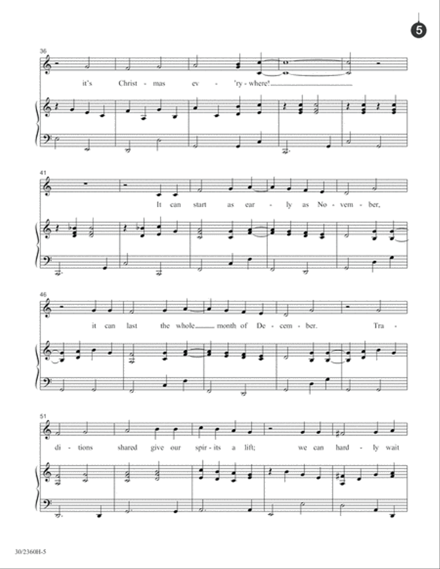 It's Christmas Everywhere! Unison Choir scores gallery preview page 6