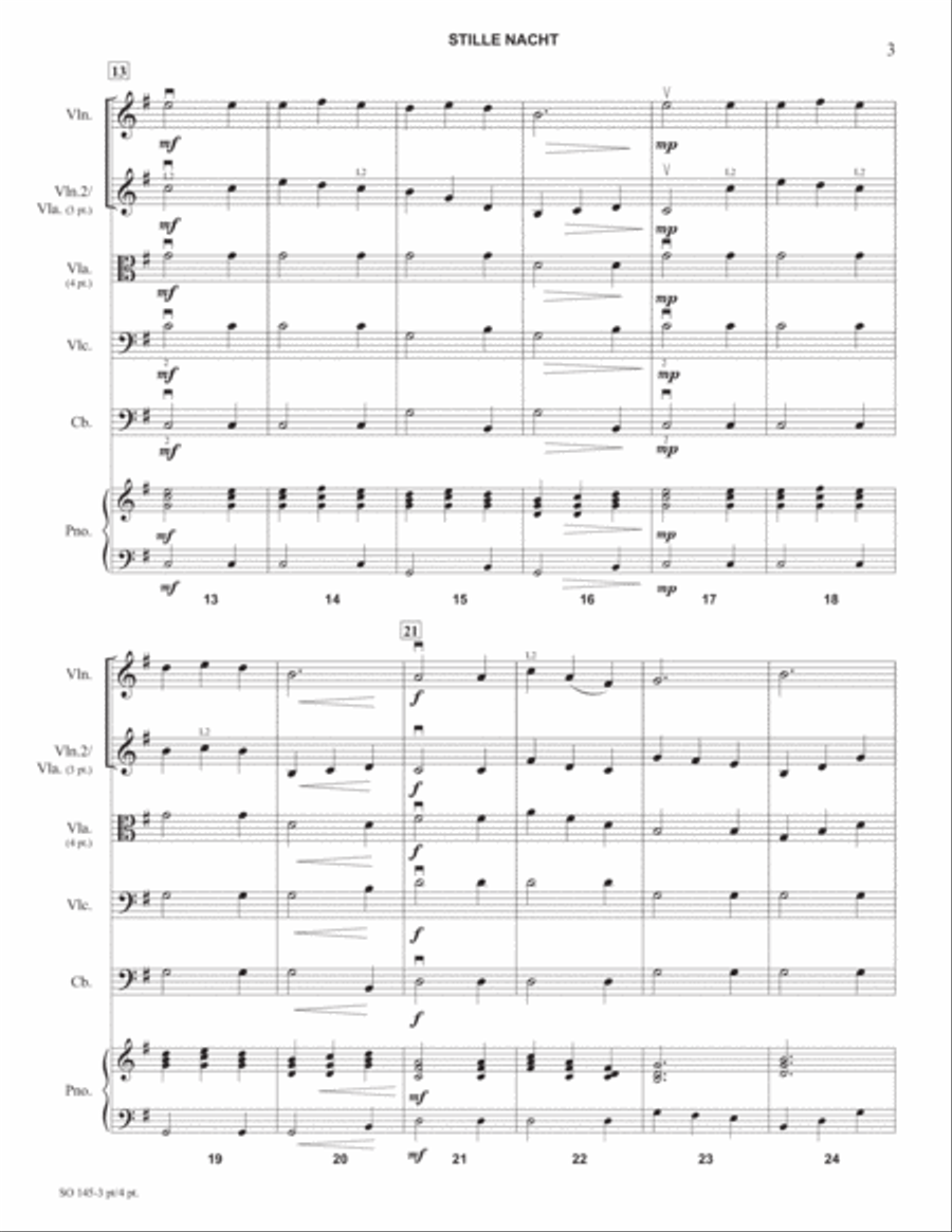 Stille Nacht String Orchestra scores gallery preview page 3