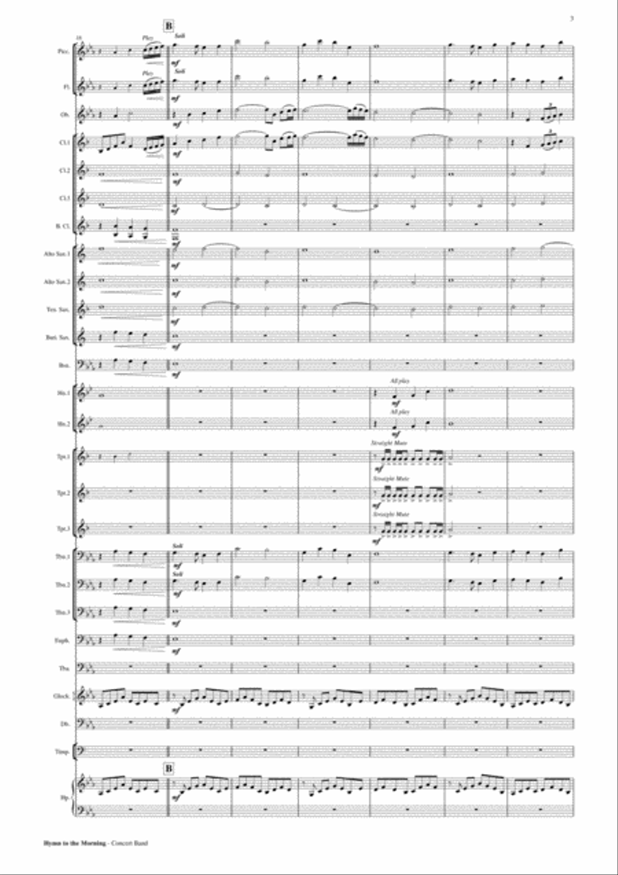 Hymn to the Morning - Concert Band Score and Parts PDF Concert Band scores gallery preview page 4