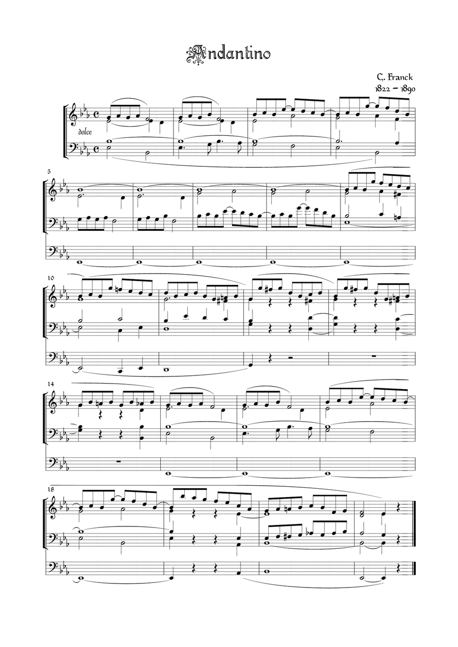FRANCK C. - 6 EASY PIECES FOR ORGAN Organ Solo scores gallery preview page 3