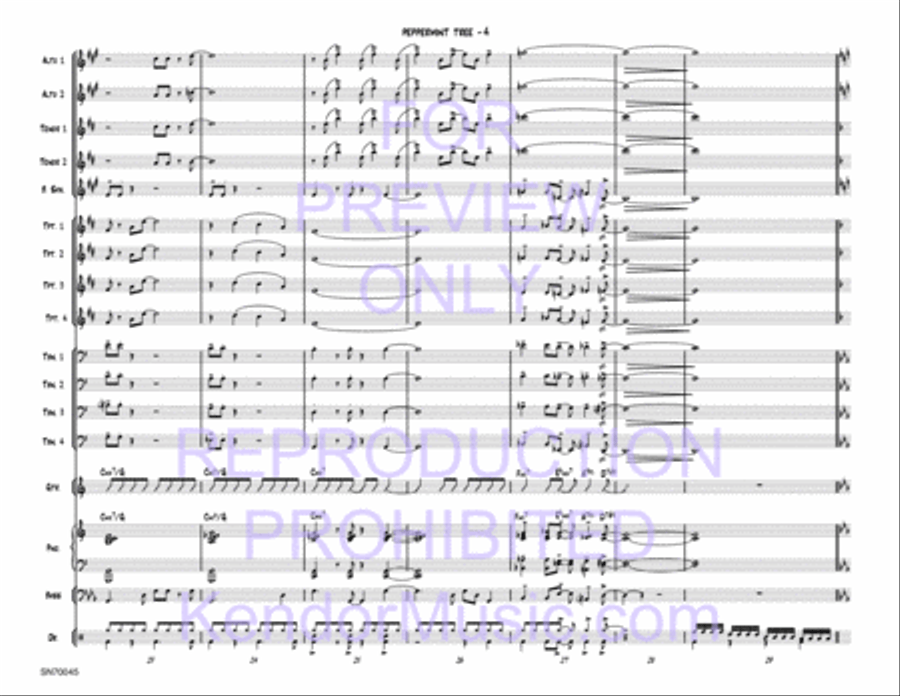 Peppermint Tree (Full Score) Jazz Ensemble scores gallery preview page 5