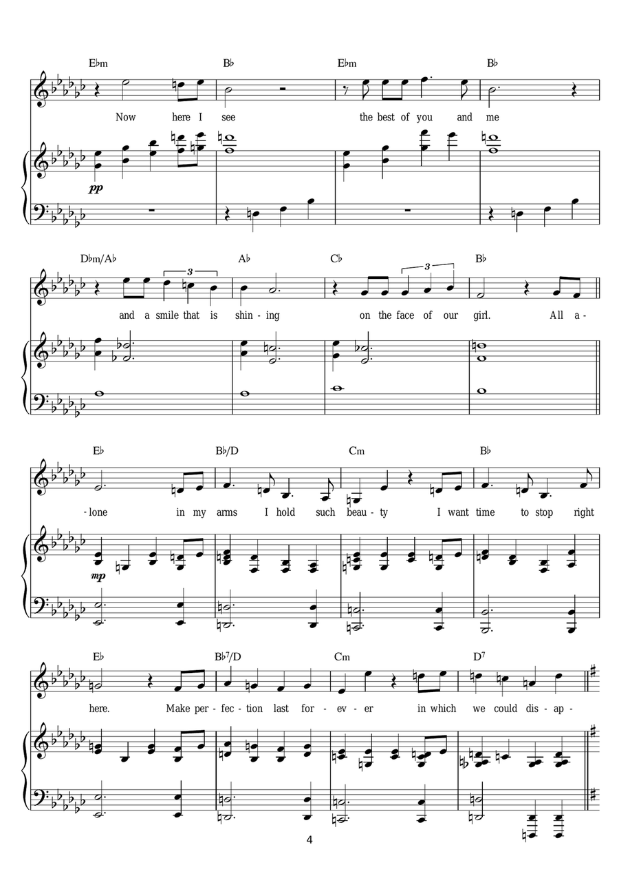 Too Much For One Heart (from Miss Saigon) Piano, Vocal scores gallery preview page 4