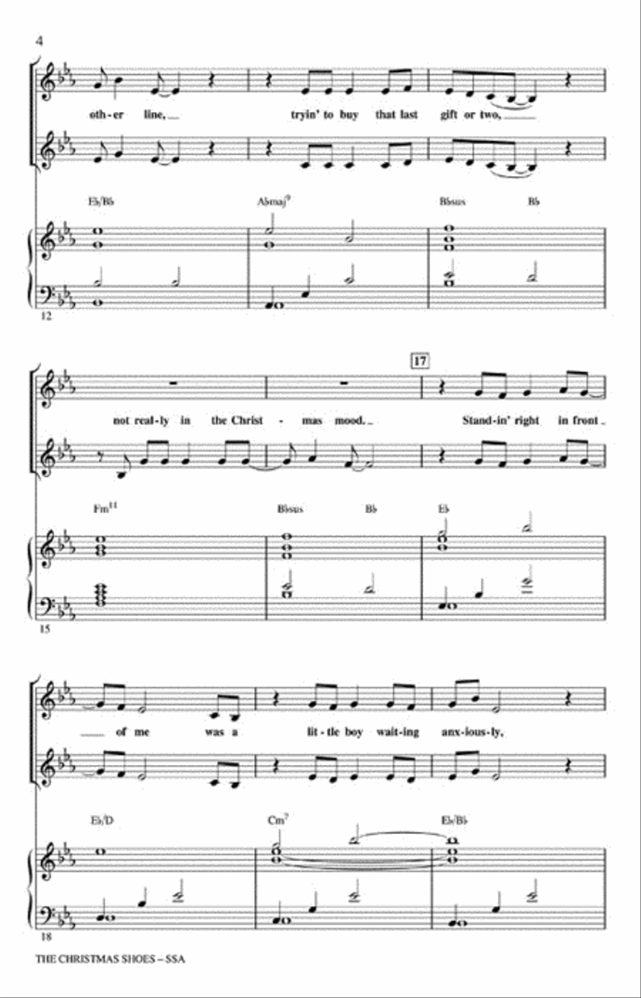 The Christmas Shoes SSA scores gallery preview page 3