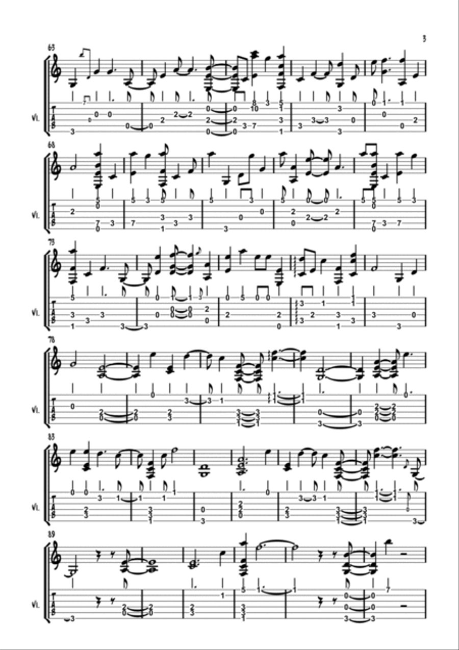 Open Heaven (river Wild) Open Heaven (river Wild) Guitar Tablature scores gallery preview page 3