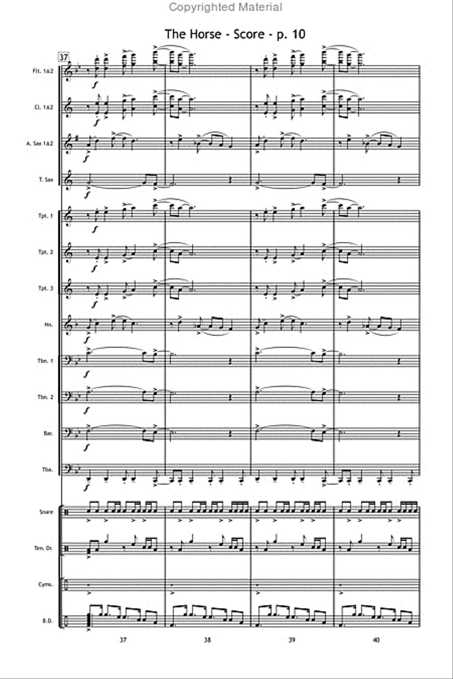 The Horse The Horse Marching Band scores gallery preview page 11