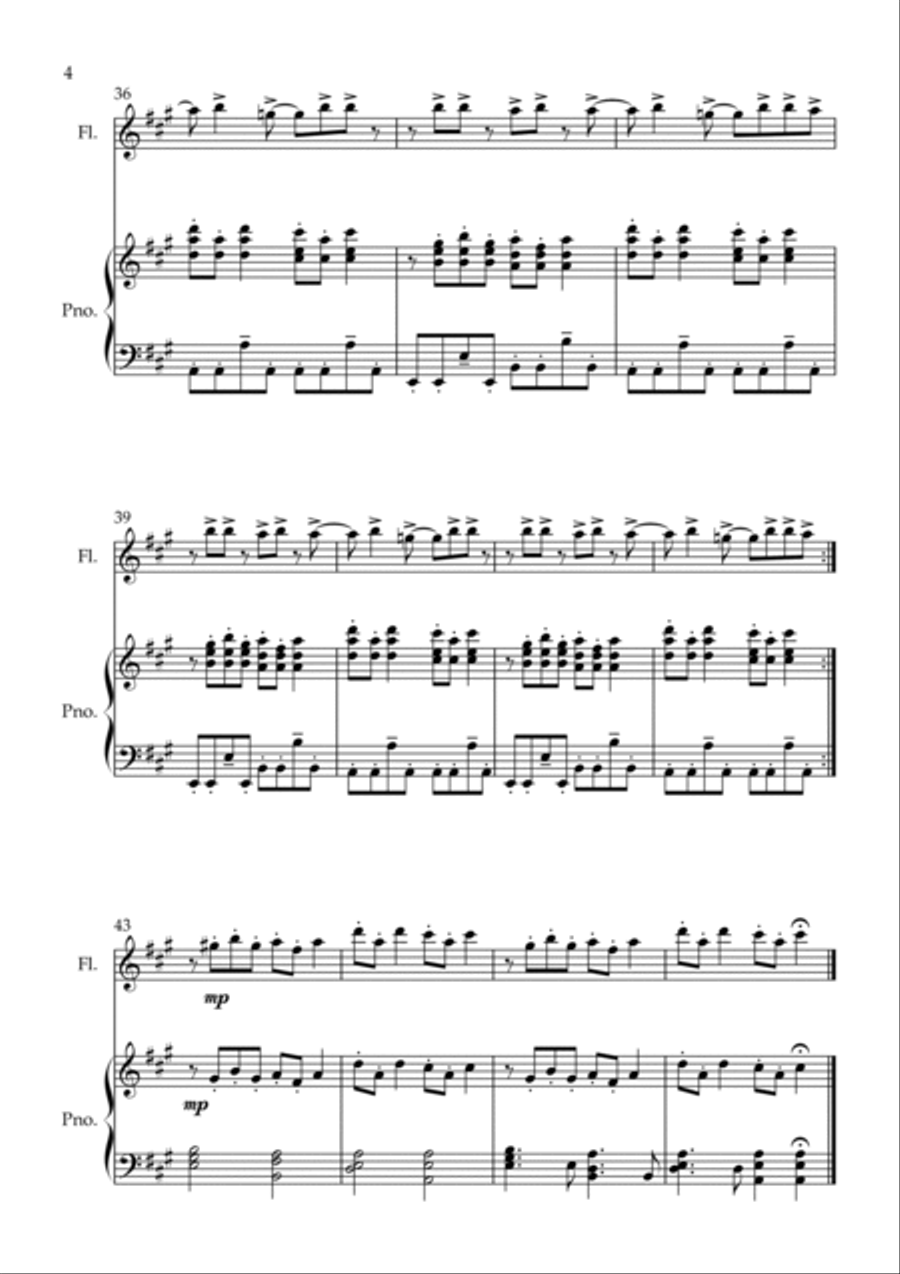 Bittersweet Symphony Flute Solo scores gallery preview page 4