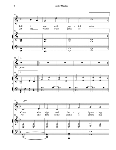 Easter Hymn Medley (He is Risen/Christ the Lord is Risen Today) image number null