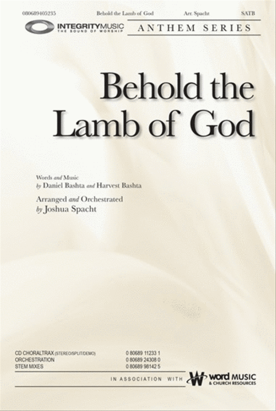 Behold the Lamb of God - Stem Mixes Choir scores gallery preview page 1