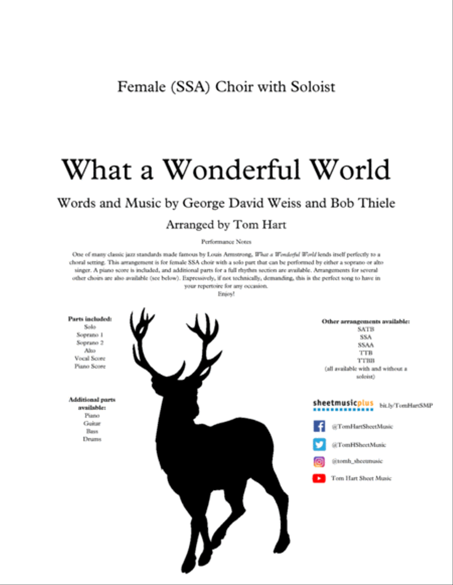 What A Wonderful World SSA scores gallery preview page 1