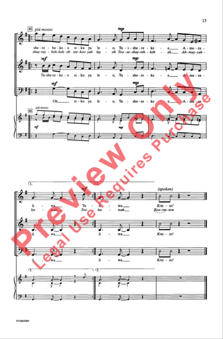 Tazama Bikira 3-Part scores gallery preview page 13